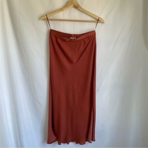 Free People Midi Slip Skirt Mauve Size Small